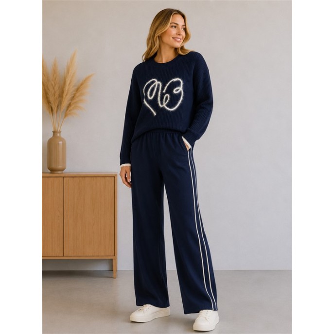 Red Button trui Ribbon logo SRB5139 Navy Red Button trui Ribbon logo SRB5139 Navy